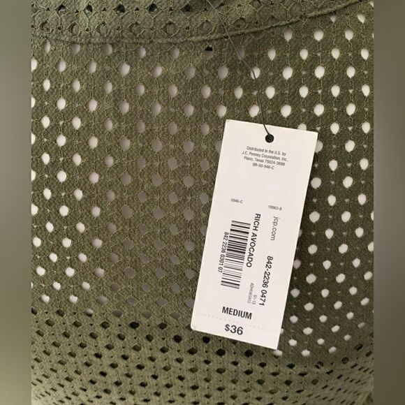 🆕🔮 a.n.a | Green Peplum Eyelet Top - Picture 5 of 5